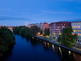 Summer night looking over the canal