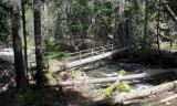 one of the footbridges along Greenwater Lakes trail