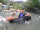 Devante coming down the rapids