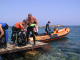 Getting ready to dive with Turtle Bay