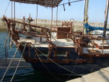 Woodwork on a Cyprus boat