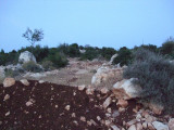 A pile of dirt was bulldozed in front of an old Roman Road.  There are ruins at the top--well save this for another day!