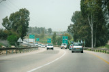 on the highway, heading towards Tiberias