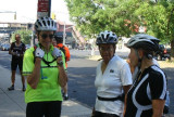 Linda F. Ann ,Trudy at rest stop on Bway  (Photo by John C)