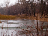 Snow, Sleet,  Rain Burrr! Later there was even lightning!