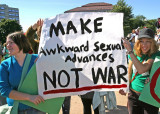 Make awkward sexual advances not war