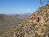 View of Red Mountain on the way down