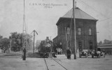 Sycamore Illinois Depot c1930  Chicago  North Western Railroad Depot.JPG