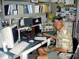 In radio room on the battle ship Missouri