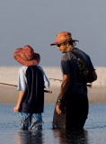 Wading Fishermen (Father & Son)