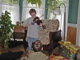 Rich 09 Playing the Violin for Pop pop.JPG
