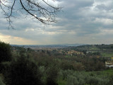 Wintery skies over Tuscan landscape<br />5989