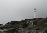 Black Rock light in fog