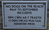 No dogs on the beach.