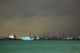 Shell Oil refinery on the Singaporean island of Pulau Bukom to the southwest of Sentosa