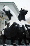 Snow covered horses, Alexandrovsky Garden
