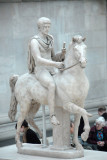 Mounted Roman prince sculpture in the Great Court