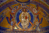 Fine mosaic over the alter of Bonn Minster of Christ in Heaven