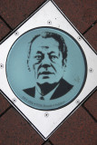 Sidewalk tile dedicated to Willy Brandt (1913-1992)