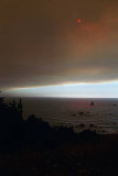 Smoke from forest fires in northern California and southern Oregon