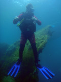 Me in front of the wreck
