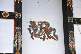 Dragon painted on a house in Lobesa, Bhutan