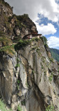 Tall panorama of the final ascent to the Tigers Nest
