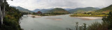 Panoramic view of the Puna Tsang Chu River below Punakha Dzong
