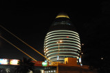 Burj Al-Fateh Hotel at night, Khartoum