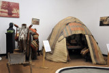 The dome-shaped tents of the Baggara are made of mats of palm fibre