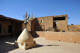 The original cap of the Tomb of the Mahdi on display in the courtyard of the Khalifas House