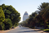 Khartoum - Nile Street looking east at the Burj al-Fateh