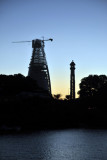 GNPOC Tower and minaret of El Shaheed Mosque