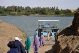 The Old Dongola Ferry arrives