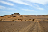 Driving towards Old Dongola's most impressive structure, the Throne Hall