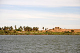 The ruins of Old Dongola from the Nile ferry