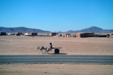 Donkey cart passes by as the bus takes another break in its ca 10 hour journey from Port Sudan to Kassala