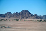 Arid ountains with a little bit of green