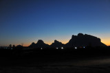 Dawn in Kassala with the outline of the Taka Mountains