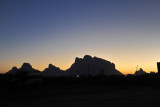 Dawn in Kassala with the outline of the Taka Mountains