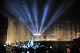 Dubai Fountain with spotlights