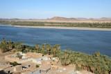 Nubian village on the West Bank of the Nile beneath Jebel Sesi