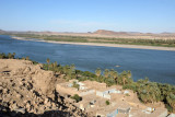 Nubian village on the West Bank of the Nile beneath Jebel Sesi