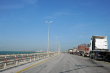 Truck jam on the King Fahd Causeway, Bahrain