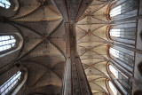 Vaulted ceiling of the north aisle and nave, Marienkirche