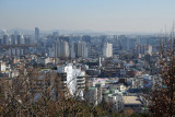 View of the modern city of Suwon from the southwestern pavilion