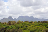The mountains of Central Mauritius from La Plantation