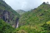 A waterfall seen from the road