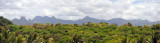 Panoramic view of the mountains of Central Mauritius from La Plantation, Balaclava