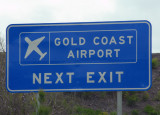 Road sign for Gold Coast Airport